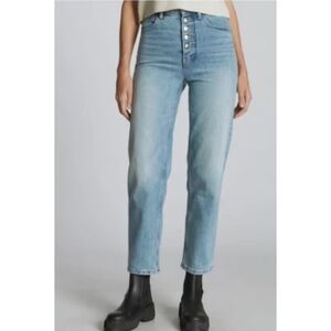 EVERLANE Way High Jeans Organic Cotton High Rise Straight Leg Denim Womens 26L
